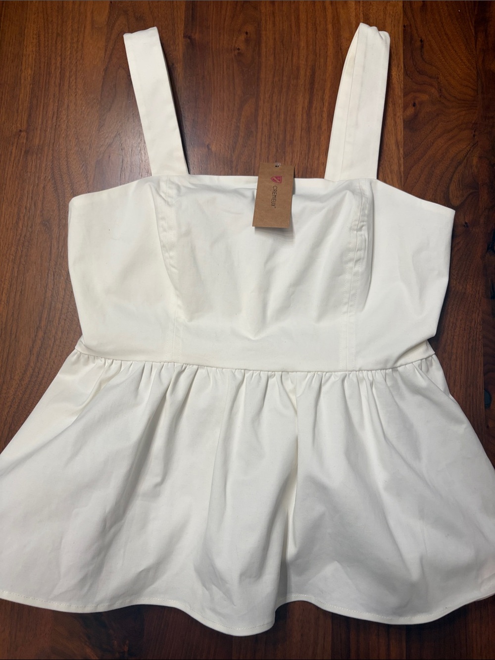 Daniel Cremieux Ivory Square-Neck Blouse